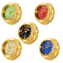 Mini Finger Watch - Retro Roman Quartz Ring with Elastic Strap