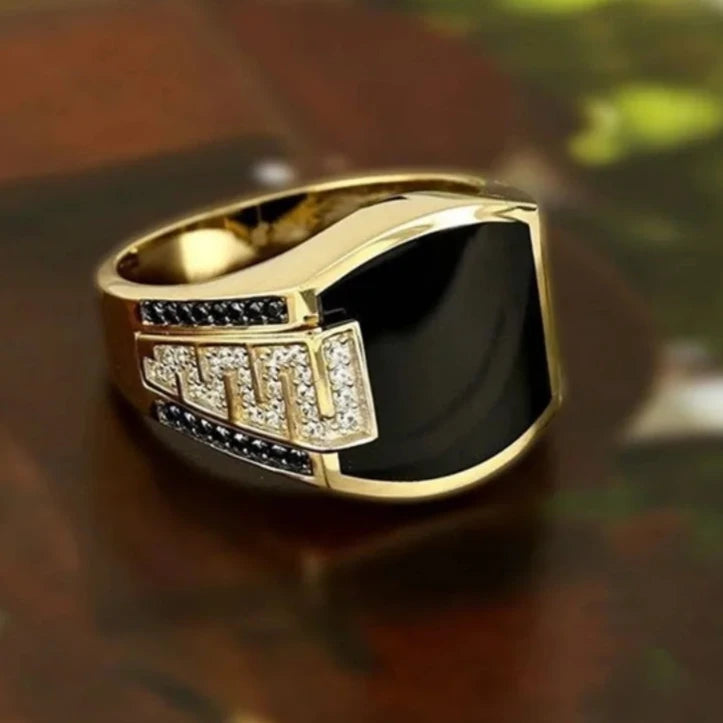 Classic Metal Gold Punk Ring - Fashion Engagement & Wedding Luxury Jewelry