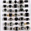 10Pcs/Lot Fashion Punk Vintage Metal Rings - Skull Skeleton Gothic Geometry Mixed