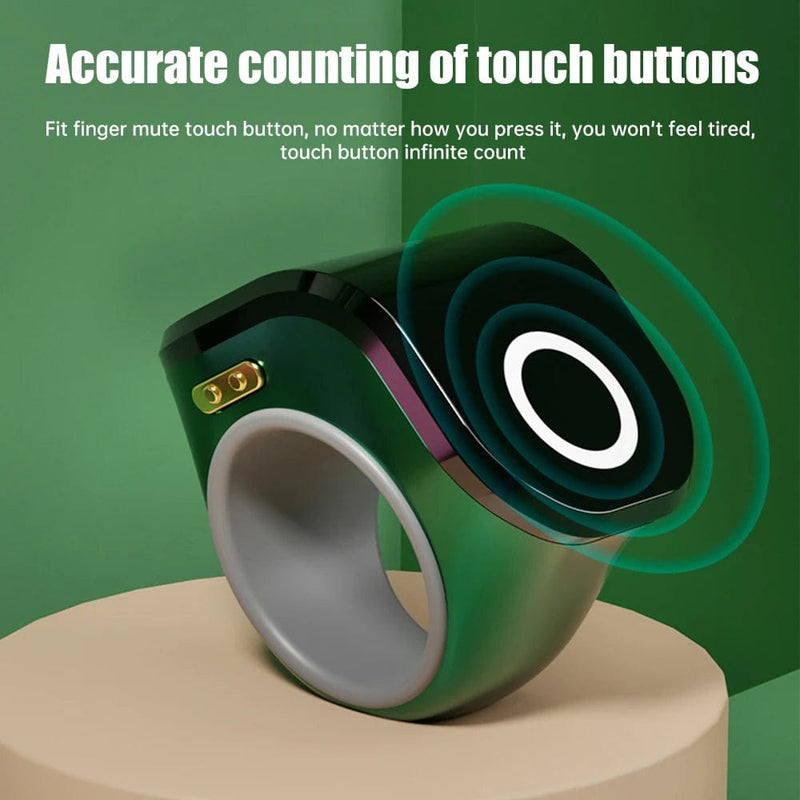 18mm Smart Ring: Digital Tasbeeh, 5 Prayer Time Alerts, Waterproof