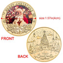 5pcs Christmas en Coins - Set Merry Christmas Souvenir Santa Claus Snowman Elk Coins