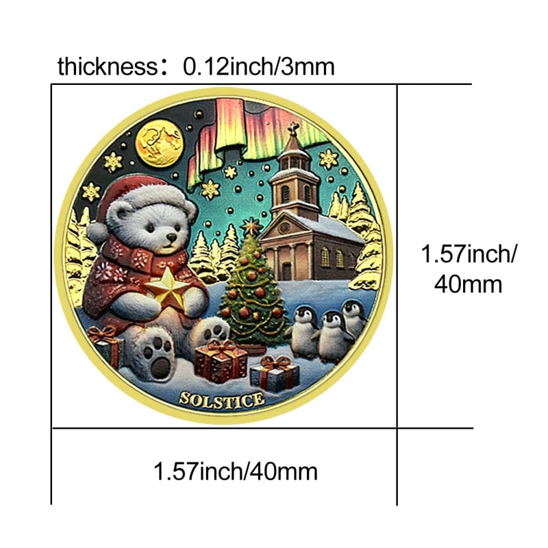 2024 Christmas Commemorative Coin: Zinc Alloy Metal Stereo Design