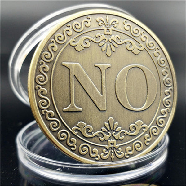 Alloy Coin, Yes or No Gold, Decision Gold, Double Side Gold, silver nickels, copper nickels, nickel silver years, alloy coin, wartime silver nickels, 1964 copper nickel, billon alloy, cupro nickel coin,