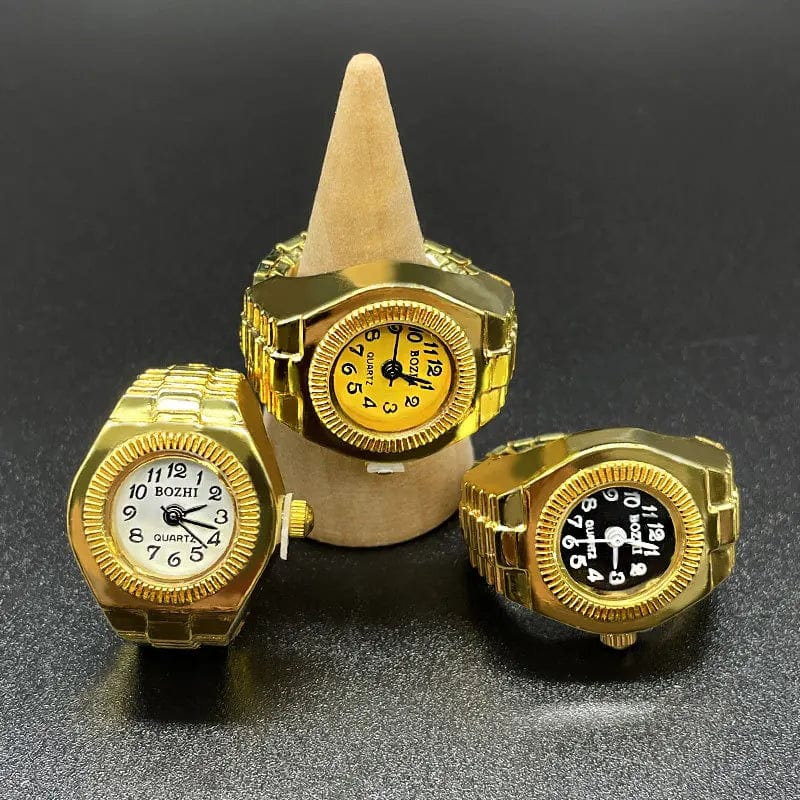 Jewelry Couples Mini Quartz Watch Rings: Stylish Finger Rings with Dial