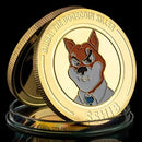 Shiba Inu & Dogecoin Physical Coins – Gold-Plated SHIB & DOGE Collectible Souvenir Set