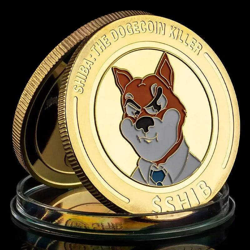 Doge coin Shiiba Inu Coin - SHIB CRYPT Metal Plated Physical Doge Souvenir Coin