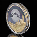 Merry Christmas Snowman Deer  Plated Coin