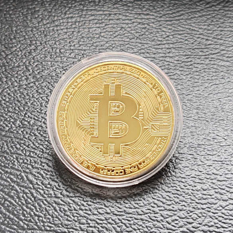 50 Pcs  Plated Bitcoin Coins - Collectible Art Collection Gift Physical Commemorative - Bit BTC Metal Imitation