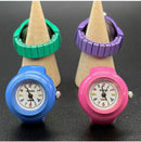 Mini Clock Watch Ring - Elastic Strap Finger Ring with Funny Anillos Jewelry
