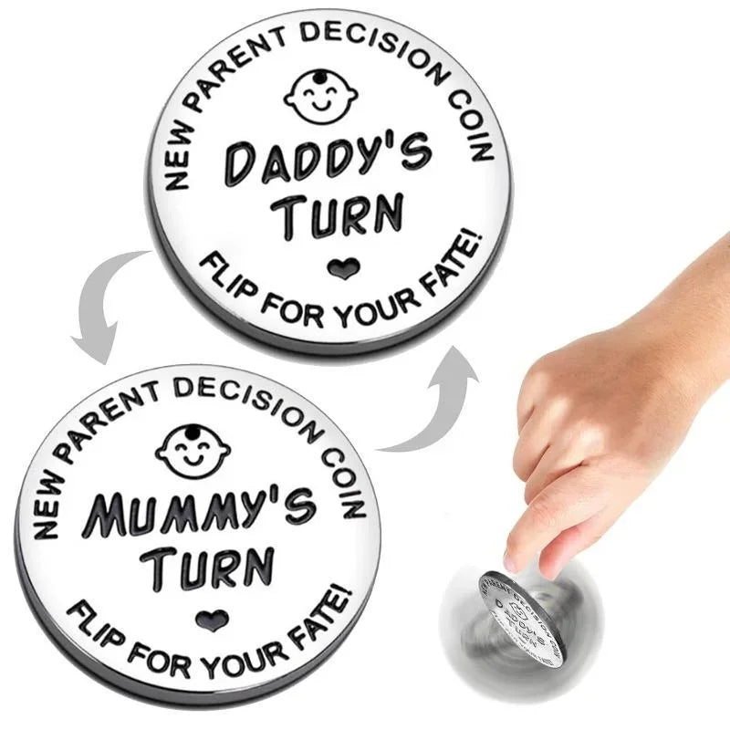 Double-Sided Funny Baby Gift Coin - Perfect for New Parents & Pregnancy Thanksgiving Celebrations