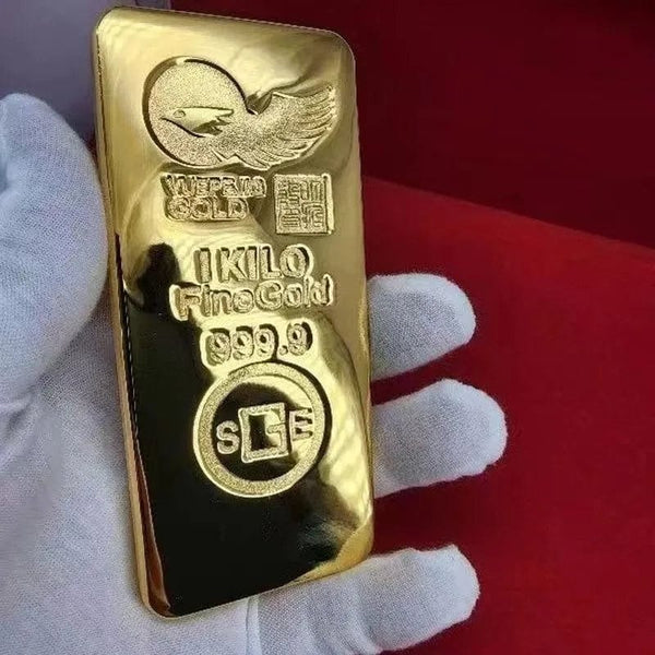 1:1 Copy Swiss 1kg Gold Bar 1kilo Replica Swiss Gold Bullion Jewelry Store Bank Display Anti-theft Sample