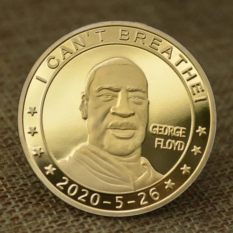 I Cant Breathe George Floyd Collectible Gold Coin - Black Lives Matter Collection Art Souvenir Coin