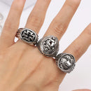 10Pcs/Lot Fashion Punk Vintage Metal Rings - Skull Skeleton Gothic Geometry Mixed