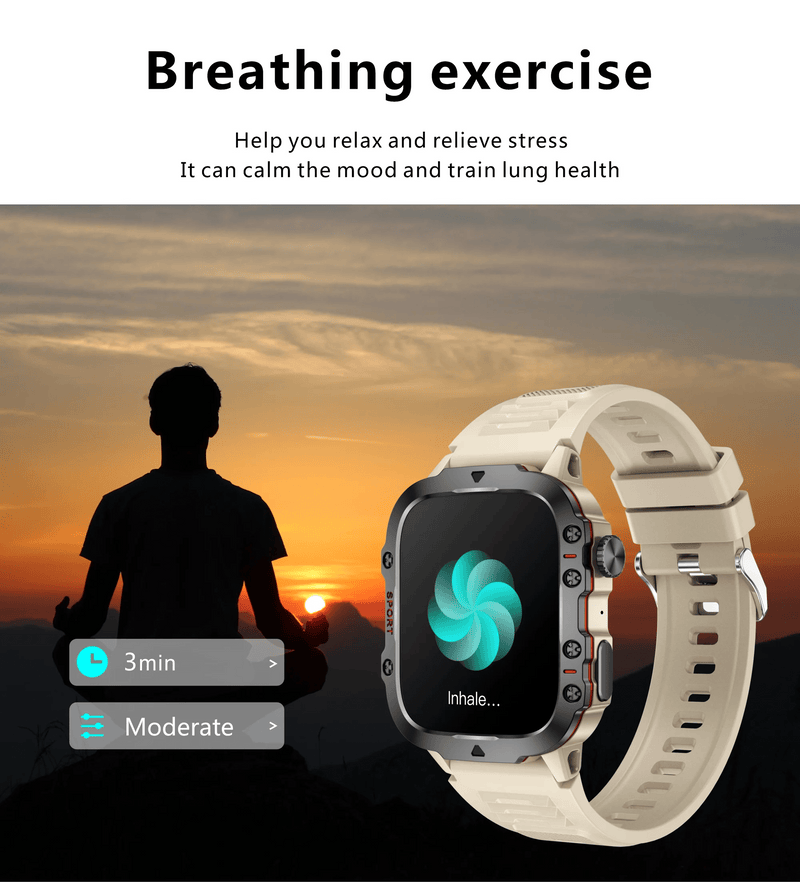 2024 Smart Watch: 1.96'' IP68 5ATM Fitness Tracker, BT Call, Health Monitor