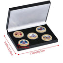 5pcs Christmas en Coins - Set Merry Christmas Souvenir Santa Claus Snowman Elk Coins