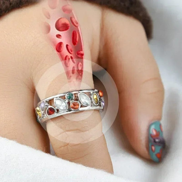 Magnetic Therapy Ring - Crystal Quartz Ionix for Weight Loss & Lymph Drainage Benefits