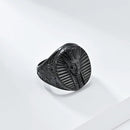 23mm Ancient Egypt Pharaoh Portrait Stainless Steel Rings Punk Trendy - Fashion Amulet Jewelry Creativity Gift