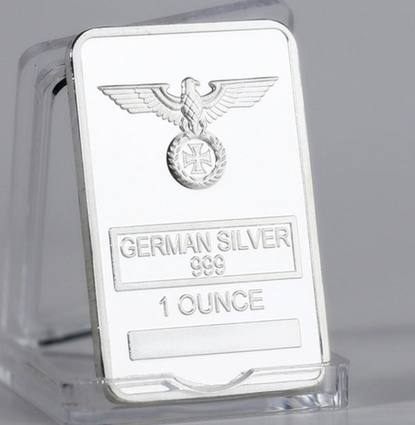 German 999 Liberty Eagle Silver Bar, German Bar, 999 Liberty, Eagle Silver, Eagle Bar,
