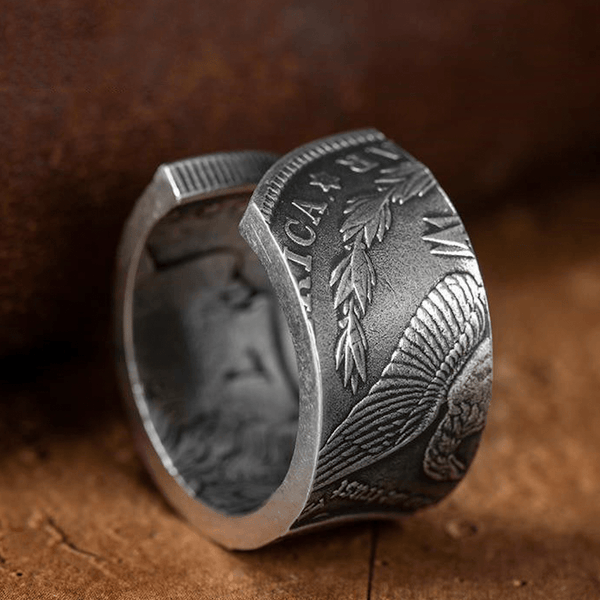 Silver Morgan Dollar Coin Ring, Couple Ring, silver ring, silver rings for women, claddagh rings, ladies silver rings, gold ring, gold rings for women, gold rings for men, silver male rings, gents silver ring, a silver ring,