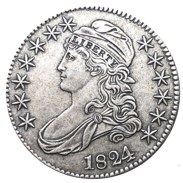 1824 Capped Bust Half Dollar - 50 Cents Dollar - USA Coins