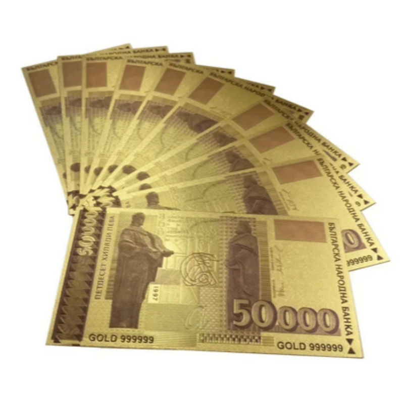 Gold Bulgaria,
Gold Banknote,
Lev Banknotes,