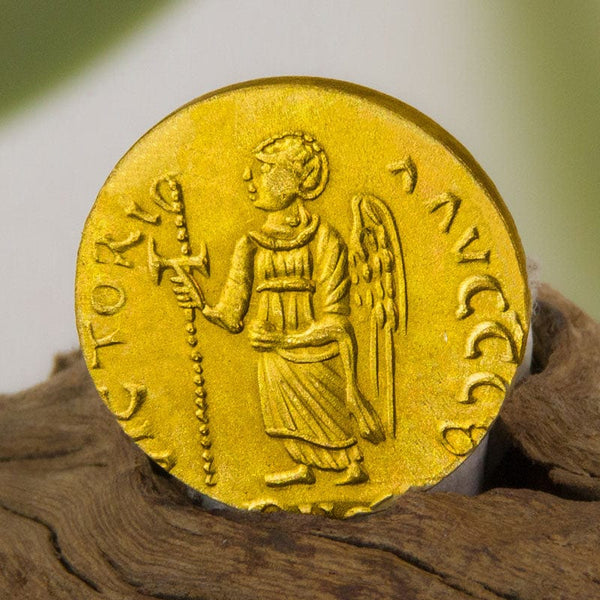 Gold Coin, 
Anastasius Coin, 
Bust of the emperor, 
Greek Mythology, 
The Jibaro Banshee, 
Siren Gold, 
Classical Coin,
Style Earri,