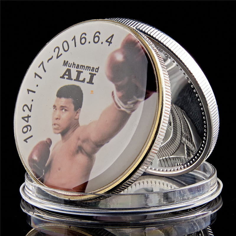 Boxing Coin, Champion Coin, Boxer Coin, Muhammad Ali Silver, 50p boxing, boxing glove 50p, champ coin,