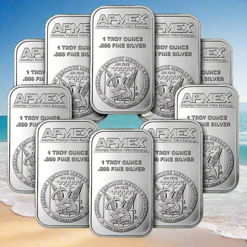 APMEX 30 Pcs Silver Bullion Bars