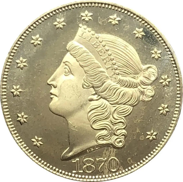 1870, Twenty, Dollar, Pattern, Gold, Coin, $20,