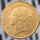 1883 UK Queen Victoria Young Head  Half Sovereign Coin – Rare Collectible
