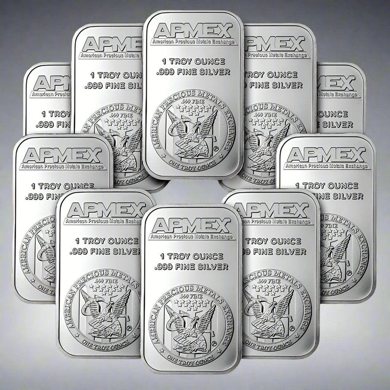 APMEX Silver Bullion Bars - Bundle of 20