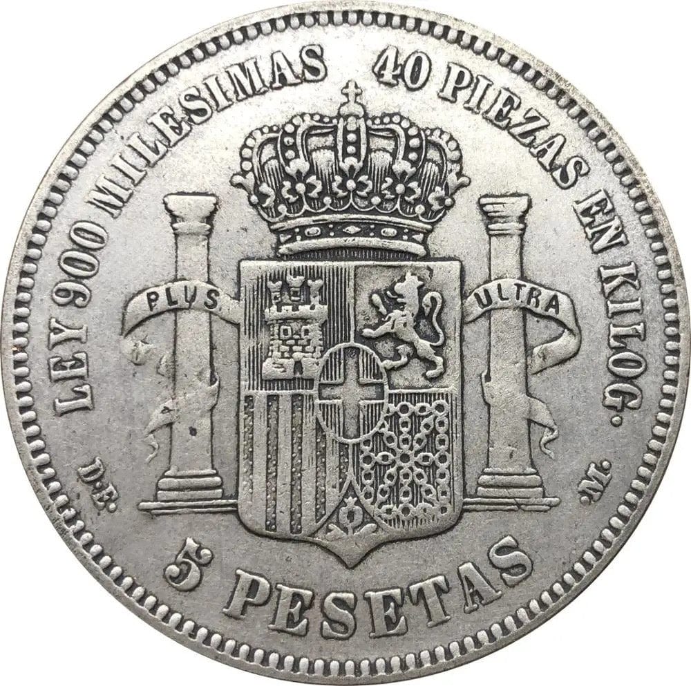 1871 ESPANA, Rey De Coin, Amadeo Coin,  Pesetas Coin, 5 ptas 1957, pesetas coin, 1957 5 ptas coin, 1975 juan carlos coin, 25 peseta coin, 25 ptas coin, 5 peseta coin, 5 ptas 1995, 5 ptas coin, cien pesetas coin,