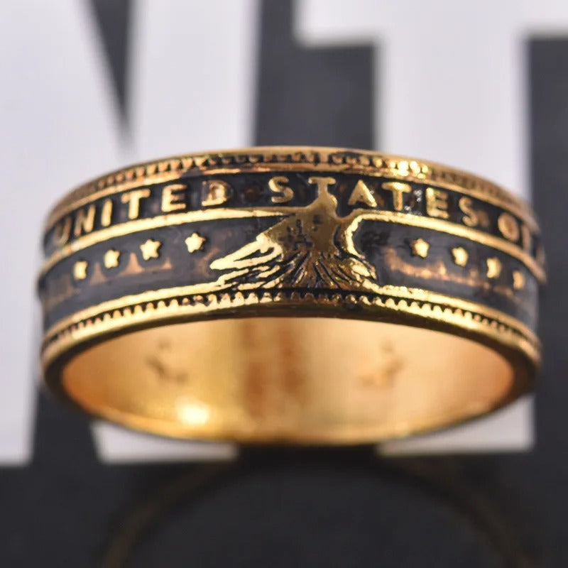 Vintage Ring, 1778 Ring, United State Ring, Morgan Dollar Ring, vintage engagement rings, antique engagement rings, vintage wedding rings, vintage style engagement rings, antique rings, vintage diamond rings,