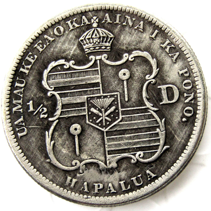 US, 1883 Hawaii, Half, Dollar, Silver, Coin,
