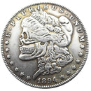 1893 Morgan Dollar, 1894 Morgan Dollar, skull Coin, zombie Coin, skeleton Coin, Two Face Silver,
