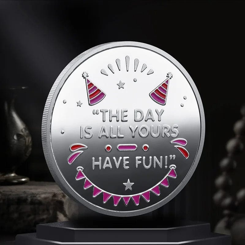 Happy Silver, Birthday Silver, Happy Gold, Birthday Gold, Happy coin, Birthday coin, chinese coins happy birthday in rose, happy birthday with rose, birthday silver, happy gold, birthday gold, happy coin, aa medallions, 70th birthday rose, 80th birthday rose, dinosaur coins,