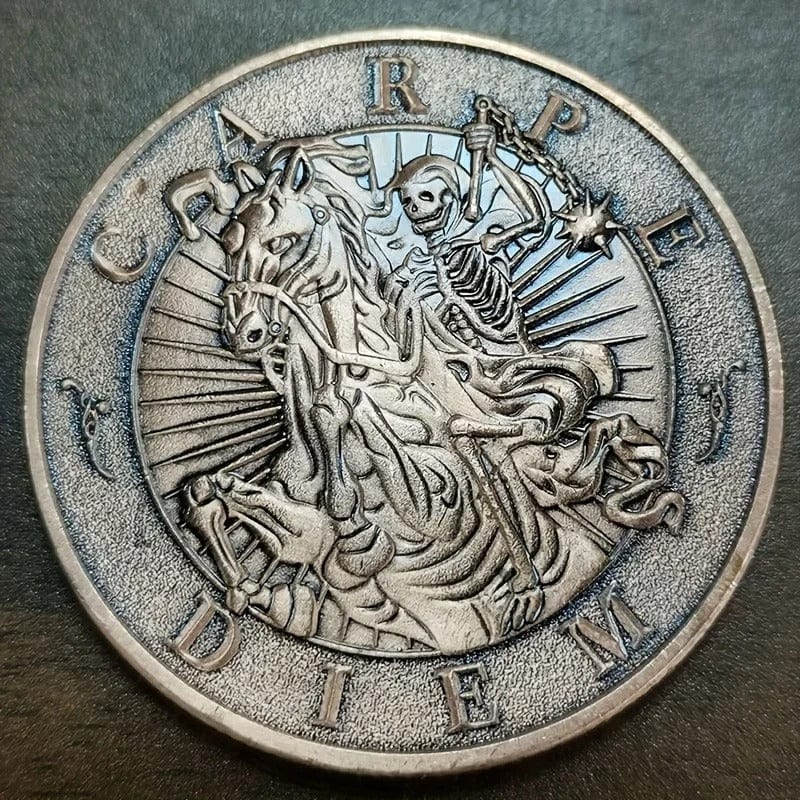 Momento coin, Mori Coin,  Marcus coin, Aurelius coin, Stoic Coin, memento mori coin, marcus aurelius coin, coin memento mori, wildwinds coin, stoic coin, memento mori silver coin, marcus aurelius coin for sale, memento mori challenge coin, marcus aurelius gold coin,