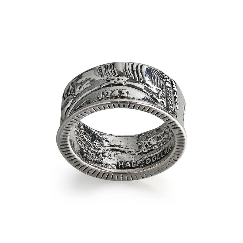 Half Dollar 1945 Ring - Morgan Coin Ring Handmade