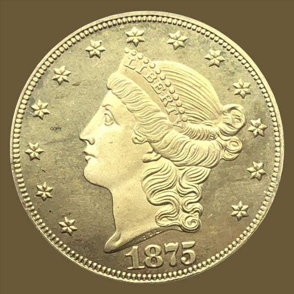 1875 Lema de veinte dólares de oro