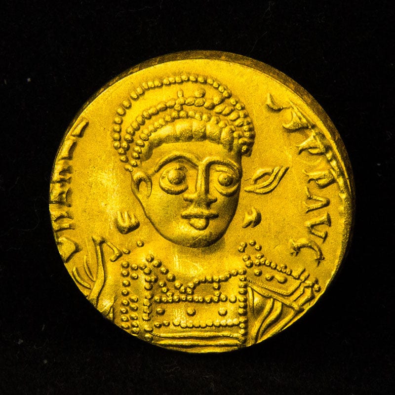 Gold Coin, 
Anastasius Coin, 
Bust of the emperor, 
Greek Mythology, 
The Jibaro Banshee, 
Siren Gold, 
Classical Coin,
Style Earri,